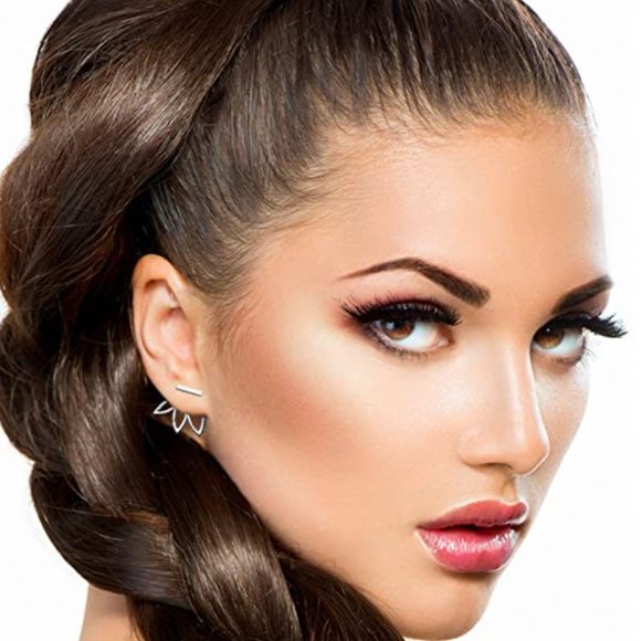 🐚 BOHO Lotus Bar Earrings - Picture 7 of 8